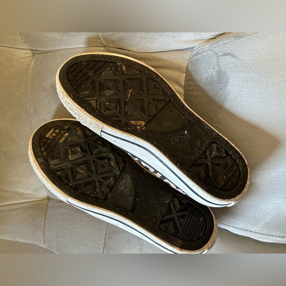 Converse Kids' Pink and Black Animal Print Sneakers - Picture 3 of 5